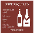 5 December 2026 Italy Journey Wine Tasting RSVP