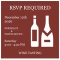 12 December 2026 Bordeaux/South of France Journey Wine Tasting RSVP
