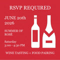 20 June 2026 Rosé Wine Tasting + Snack Pairing RSVP