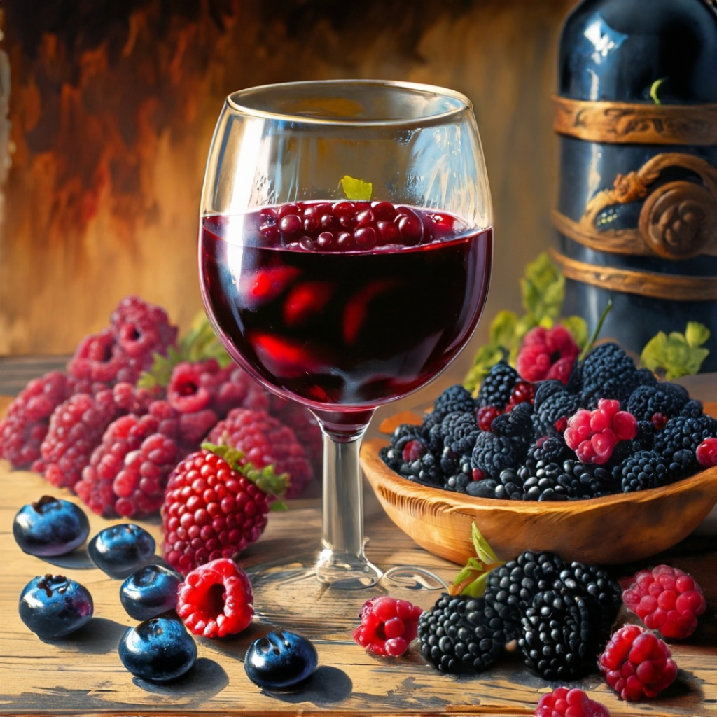 medieval style berry wine photo